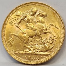 AUSTRALIA 1888 . ONE 1 SOVEREIGN . SYDNEY . GOLD
